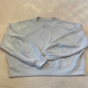Lululemon Perfectly Oversized Cropped Crew *Softstreme Ocean Air women’s size 12